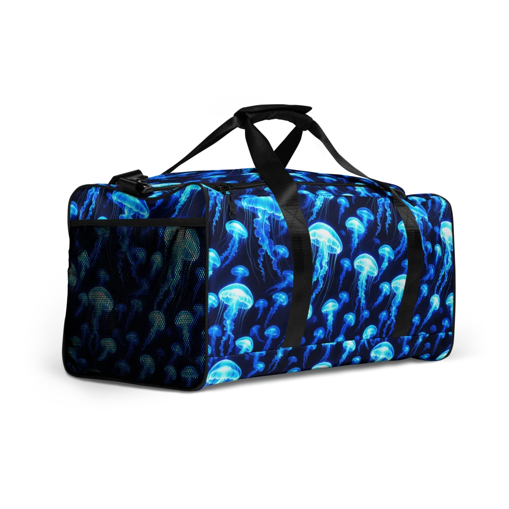 Blue Lanterns on Duffle Bag — Right Front