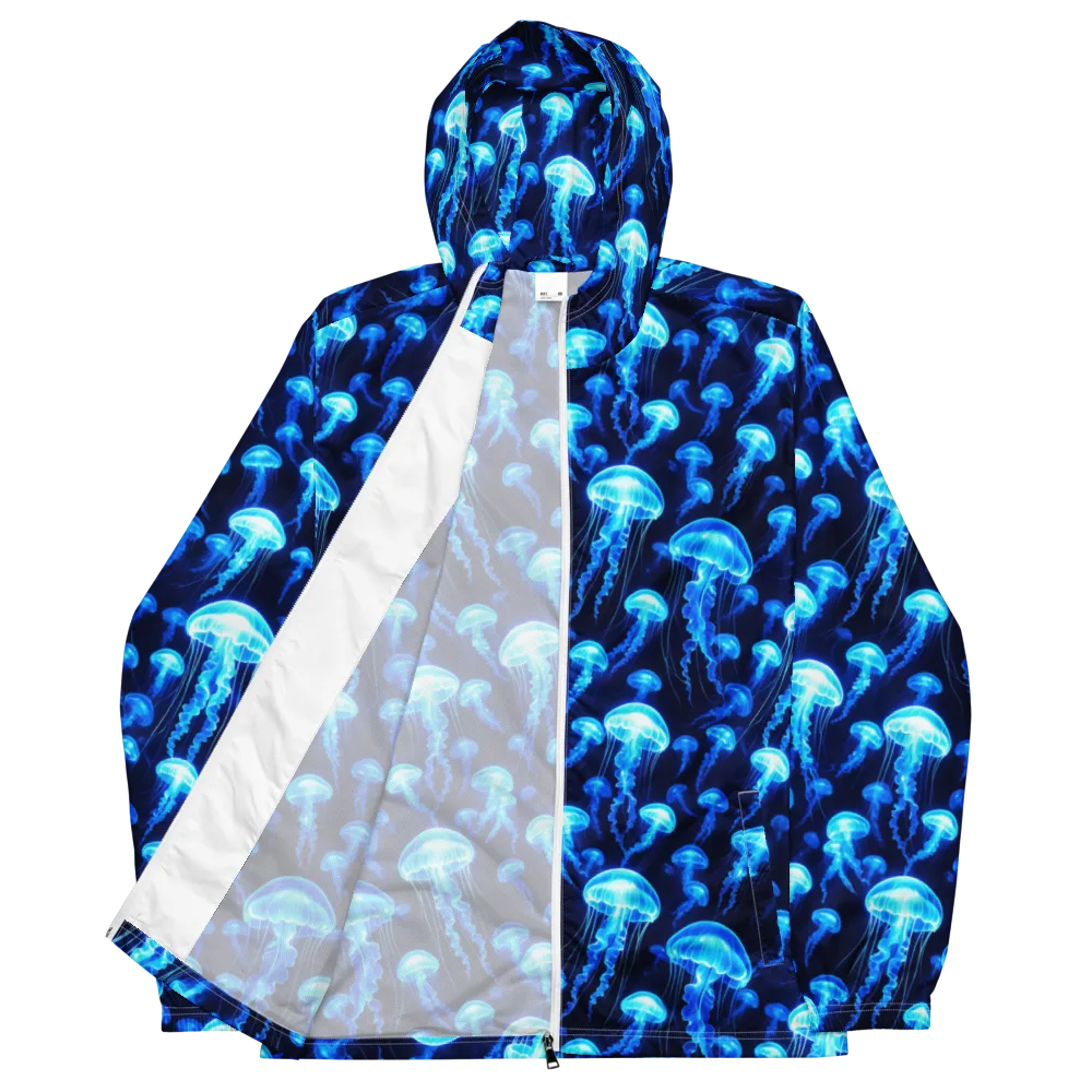 Blue Lanterns on Men's Windbreaker — Front