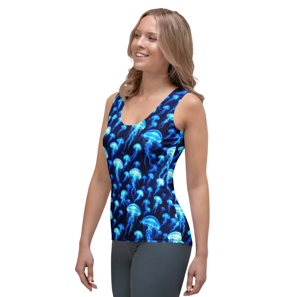 Blue Lanterns on Women's Tank Top — Left Front