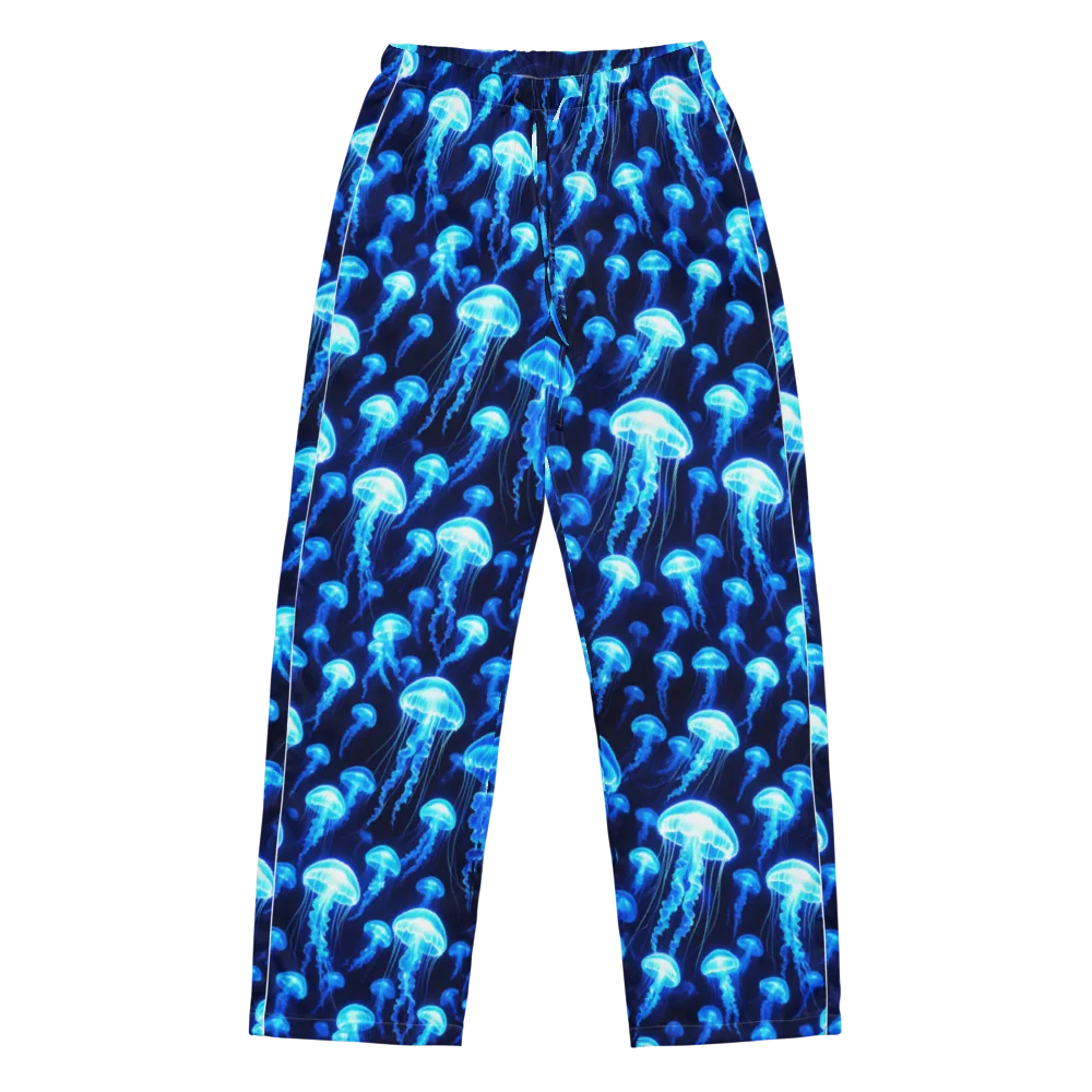 Blue Lanterns on Women's Pajama Pants — Front
