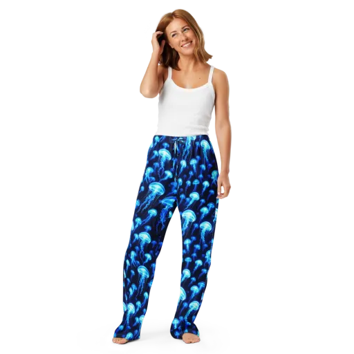 Blue Lanterns on a Women's Pajama Pants