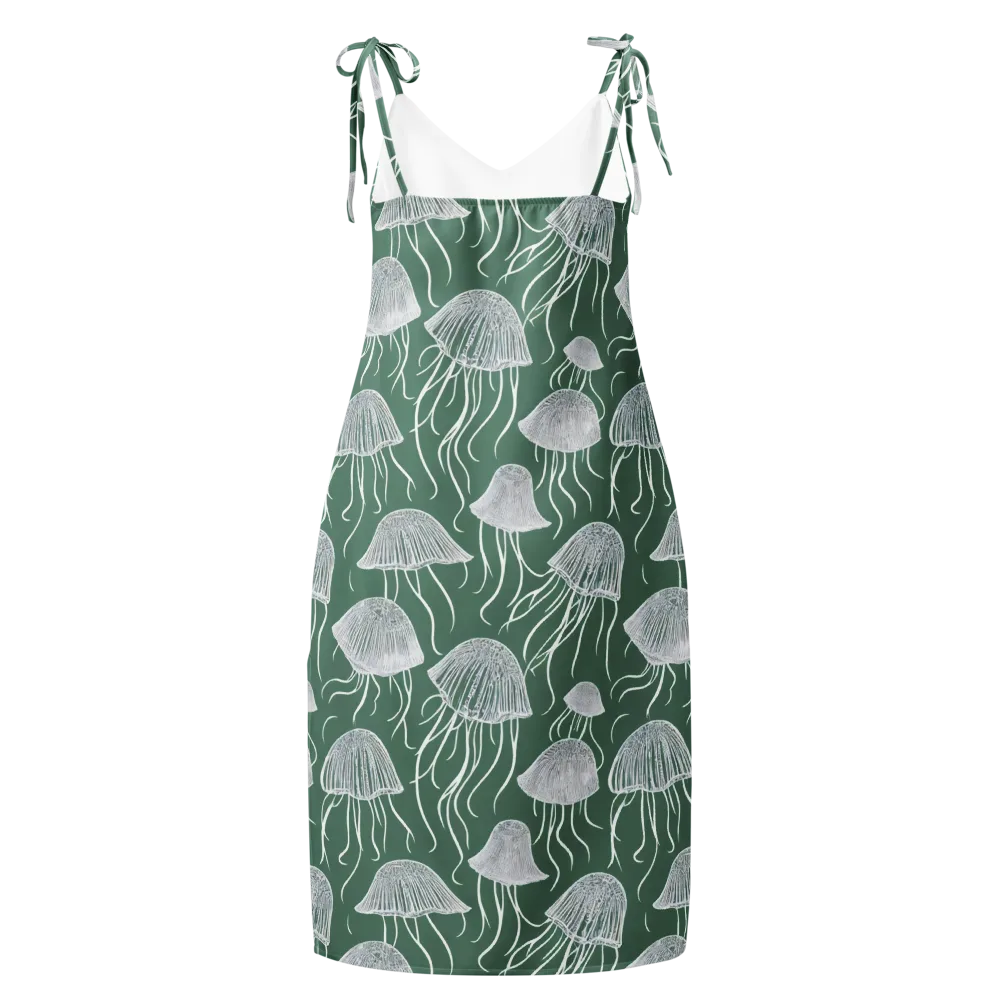 Seafoam Drift on Slip Dress — Back