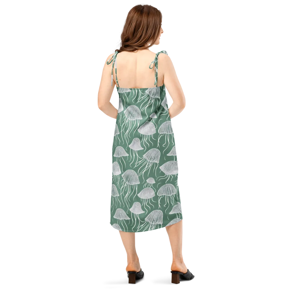 Seafoam Drift on Slip Dress — Back
