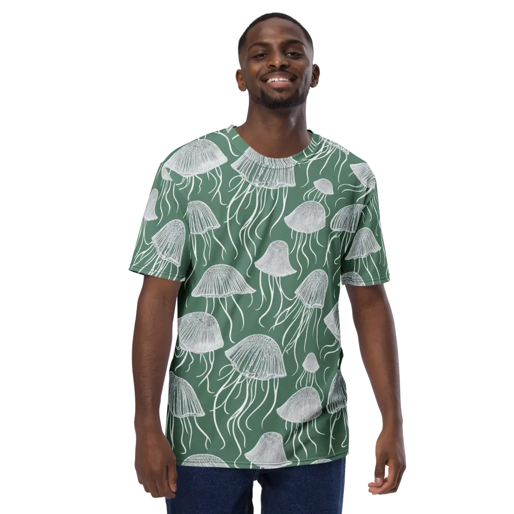 Seafoam Drift on Men's Crew Neck T-Shirt — Front