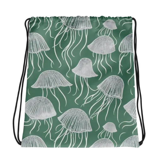 Seafoam Drift on a Drawstring Bag