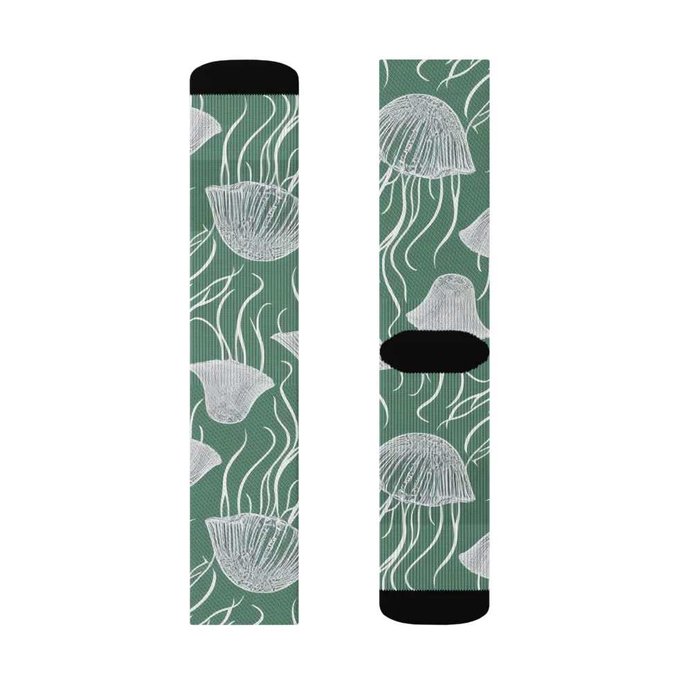 Seafoam Drift on Socks — Right Sock