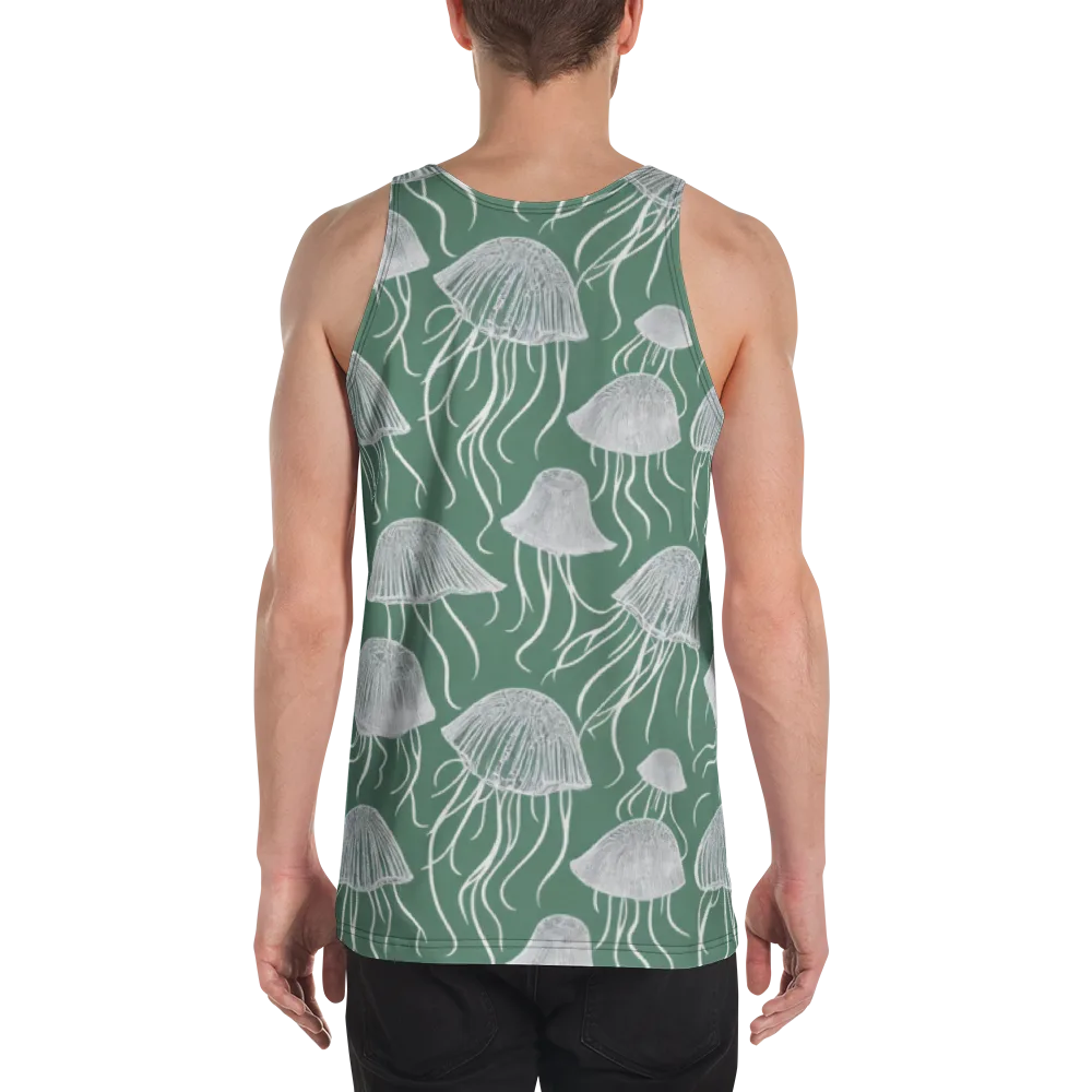 Seafoam Drift on Men's Tank Top — Back
