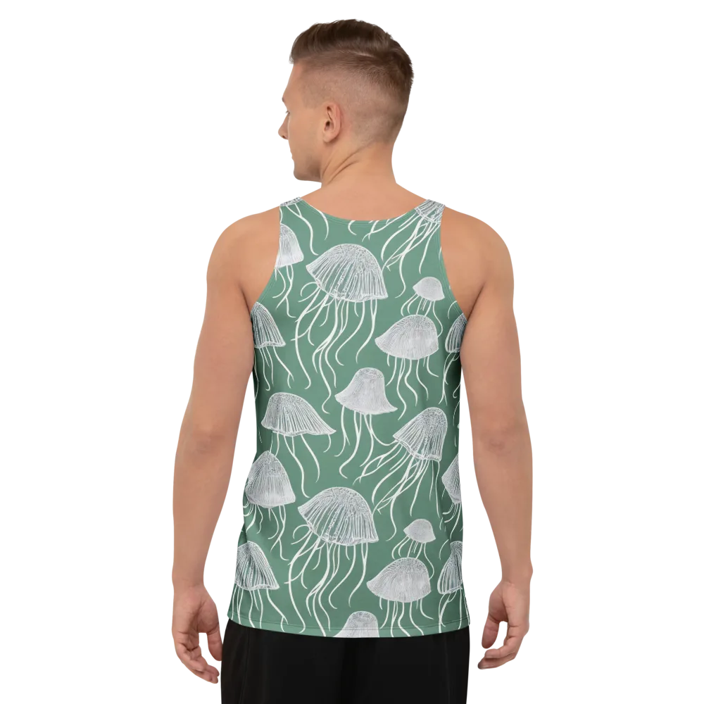 Seafoam Drift on Men's Tank Top — Back