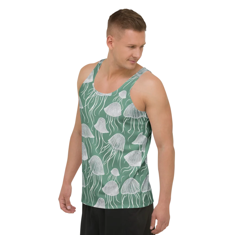 Seafoam Drift on Men's Tank Top — Left Front