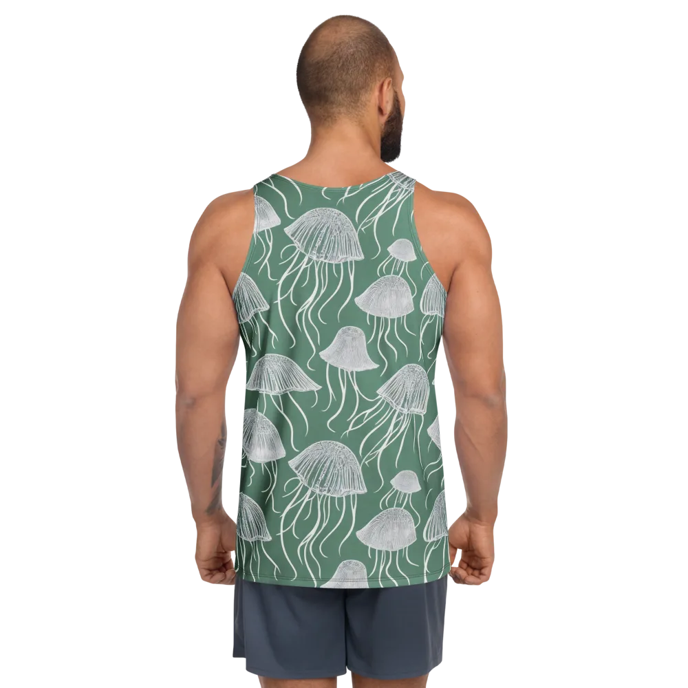 Seafoam Drift on Men's Tank Top — Back