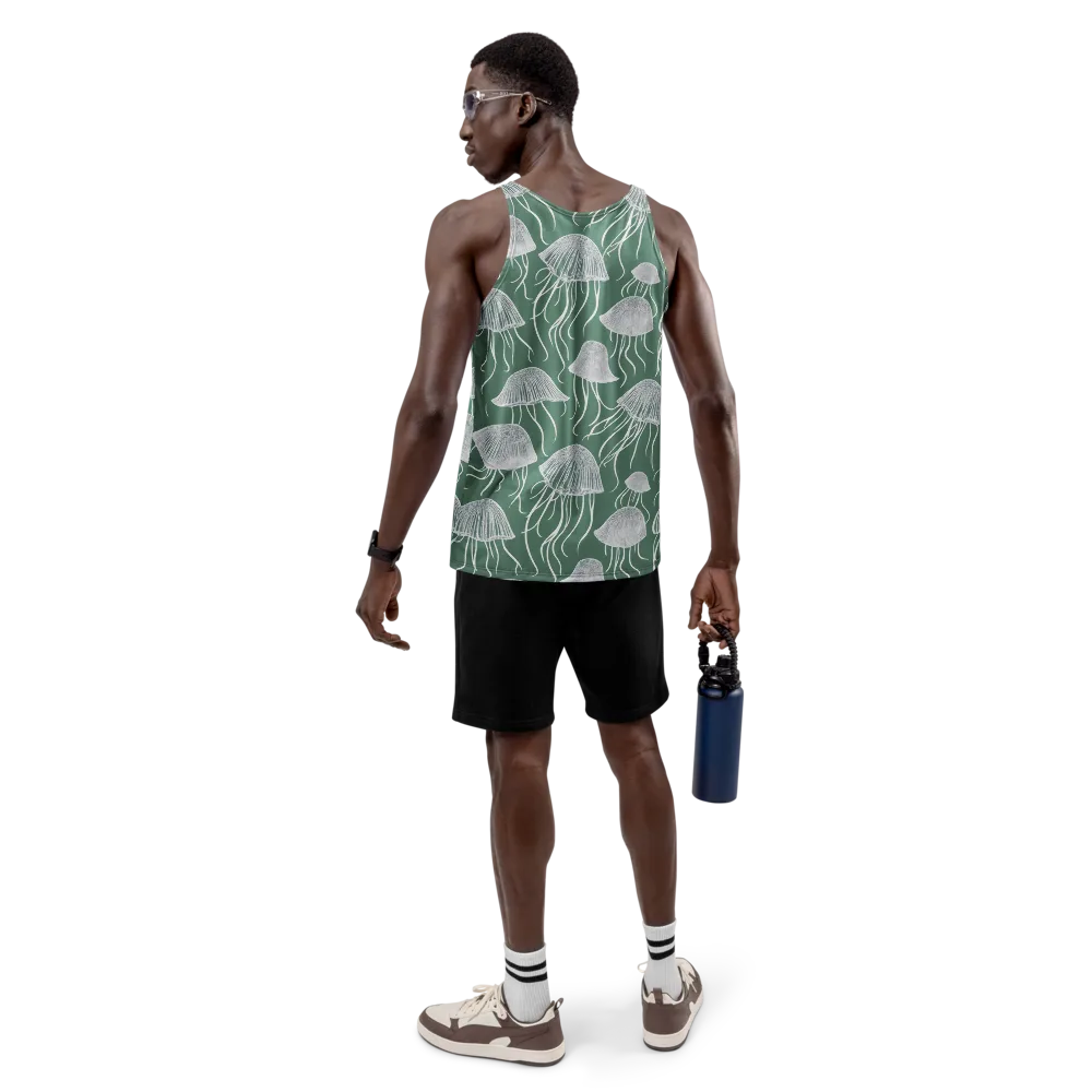 Seafoam Drift on Men's Tank Top — Back