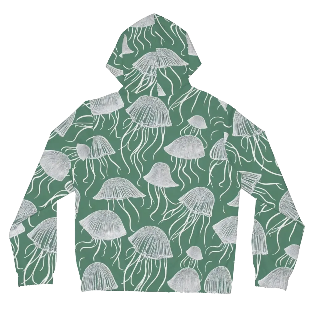 Seafoam Drift on Women's Full-Zip Hoodie — Back