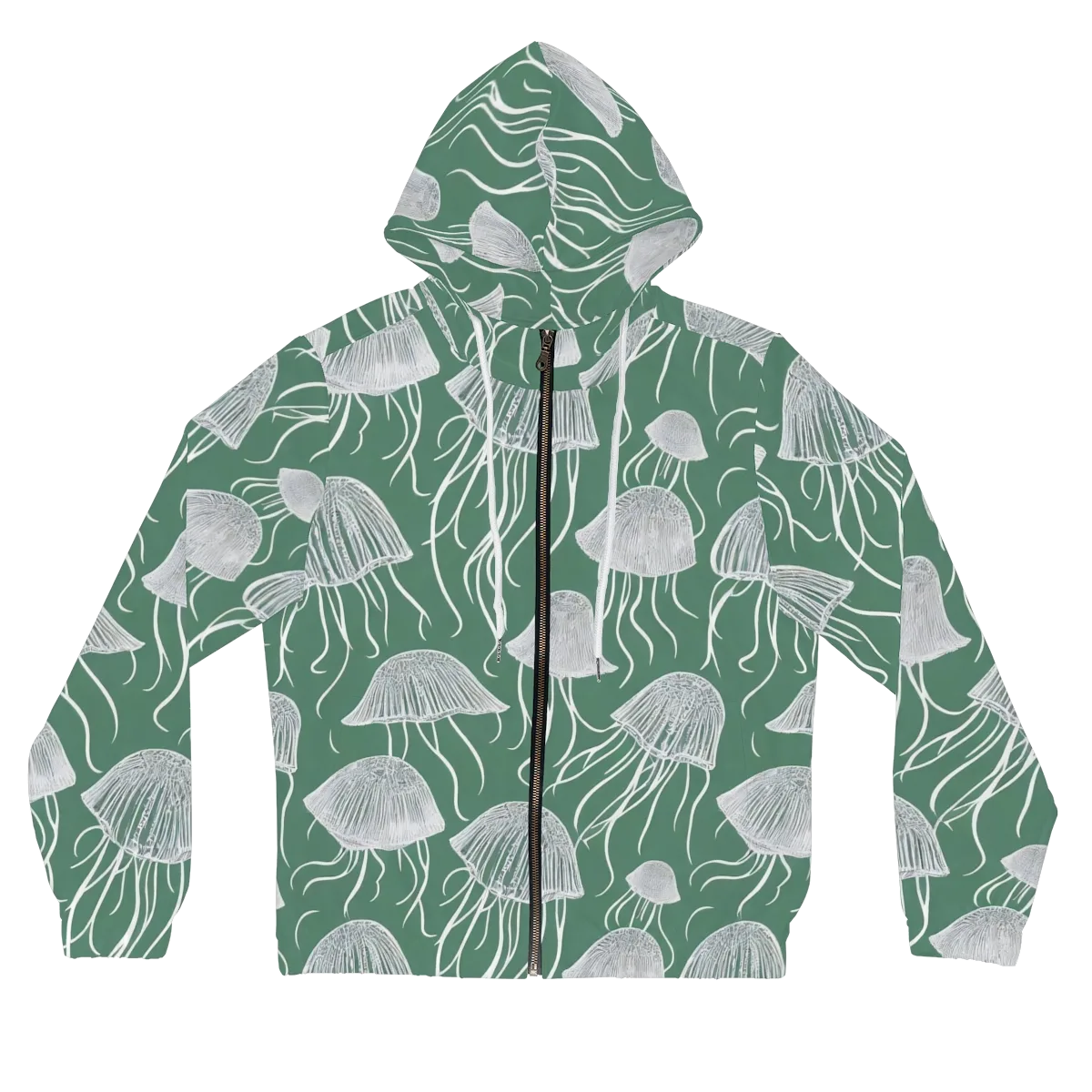 Seafoam Drift on Women's Full-Zip Hoodie — Front