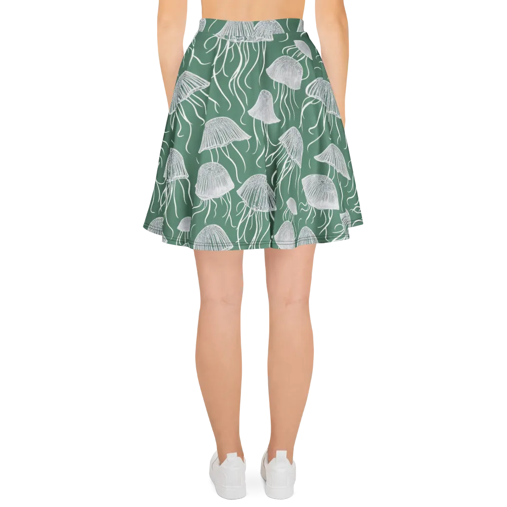 Seafoam Drift on Skater Skirt — Back