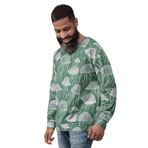 Seafoam Drift on a Sweatshirt