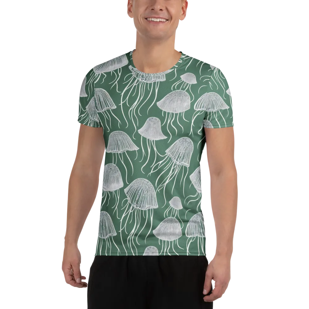 Seafoam Drift on Men's Athletic T-Shirt — Front