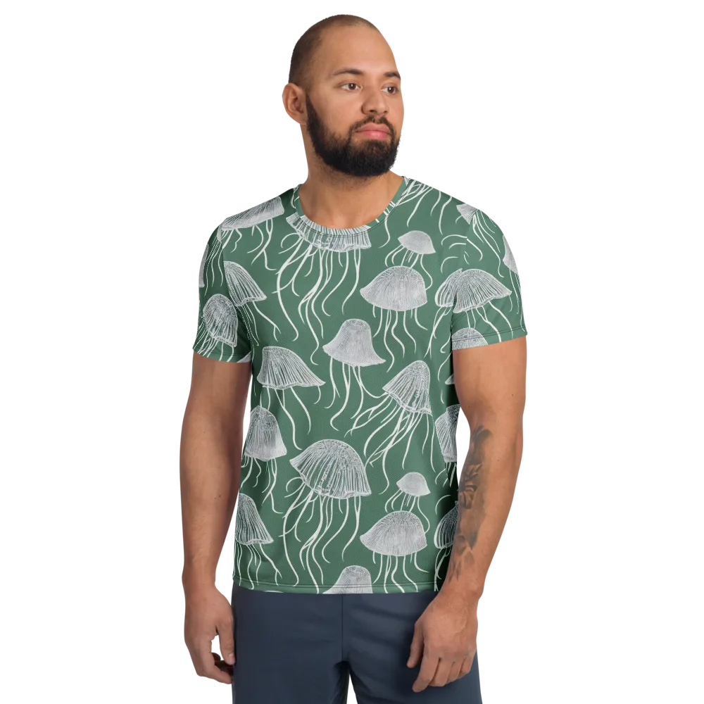 Seafoam Drift on Men's Athletic T-Shirt — Front