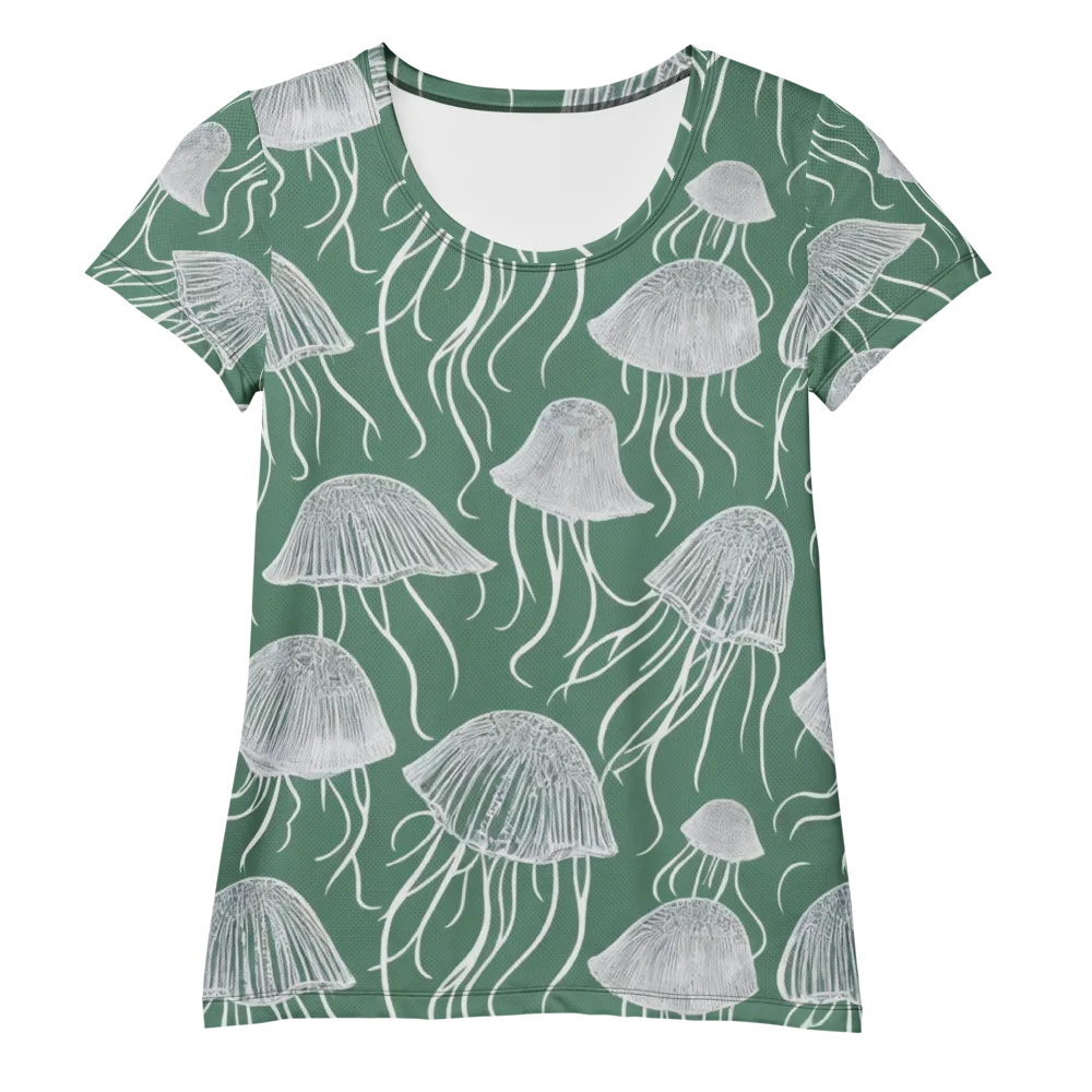 Seafoam Drift on Women's Athletic T-Shirt — Front