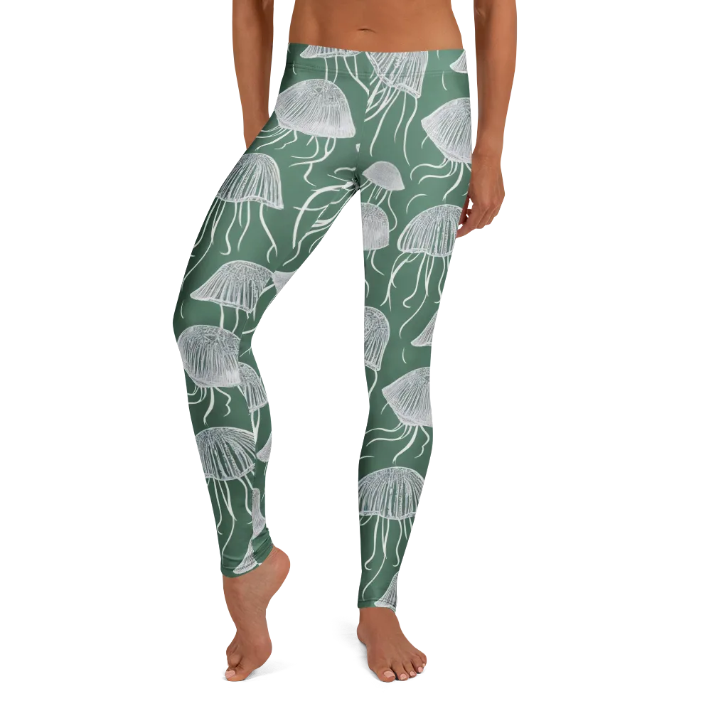 Seafoam Drift on Leggings — Front
