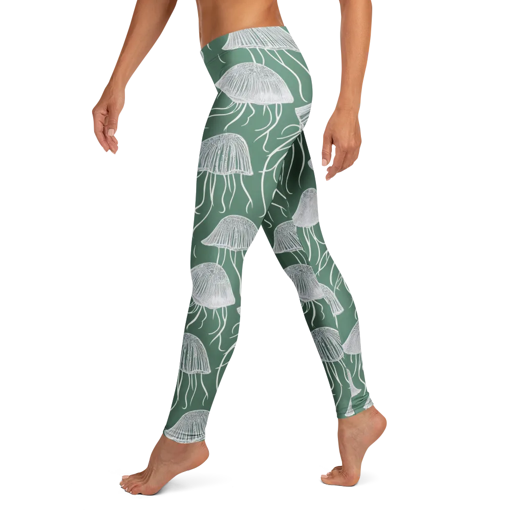 Seafoam Drift on Leggings — Left