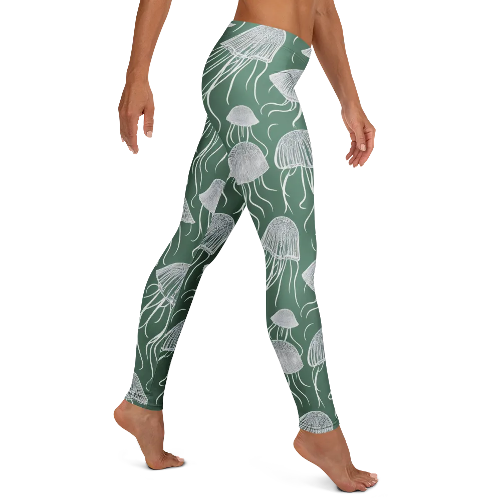 Seafoam Drift on Leggings — Right