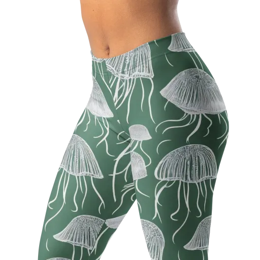 Seafoam Drift on a Leggings