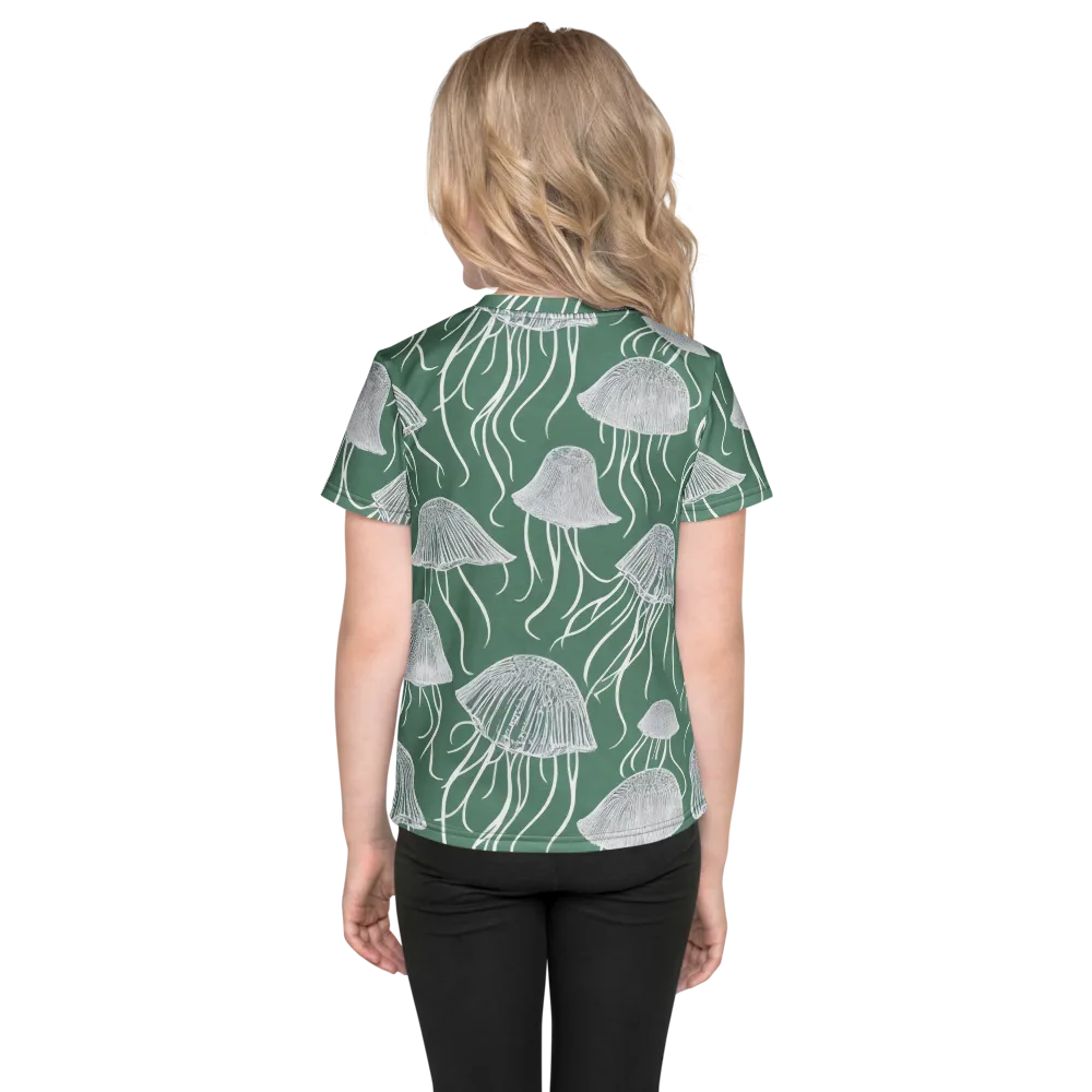 Seafoam Drift on Kids Crew Neck T-Shirt — Back