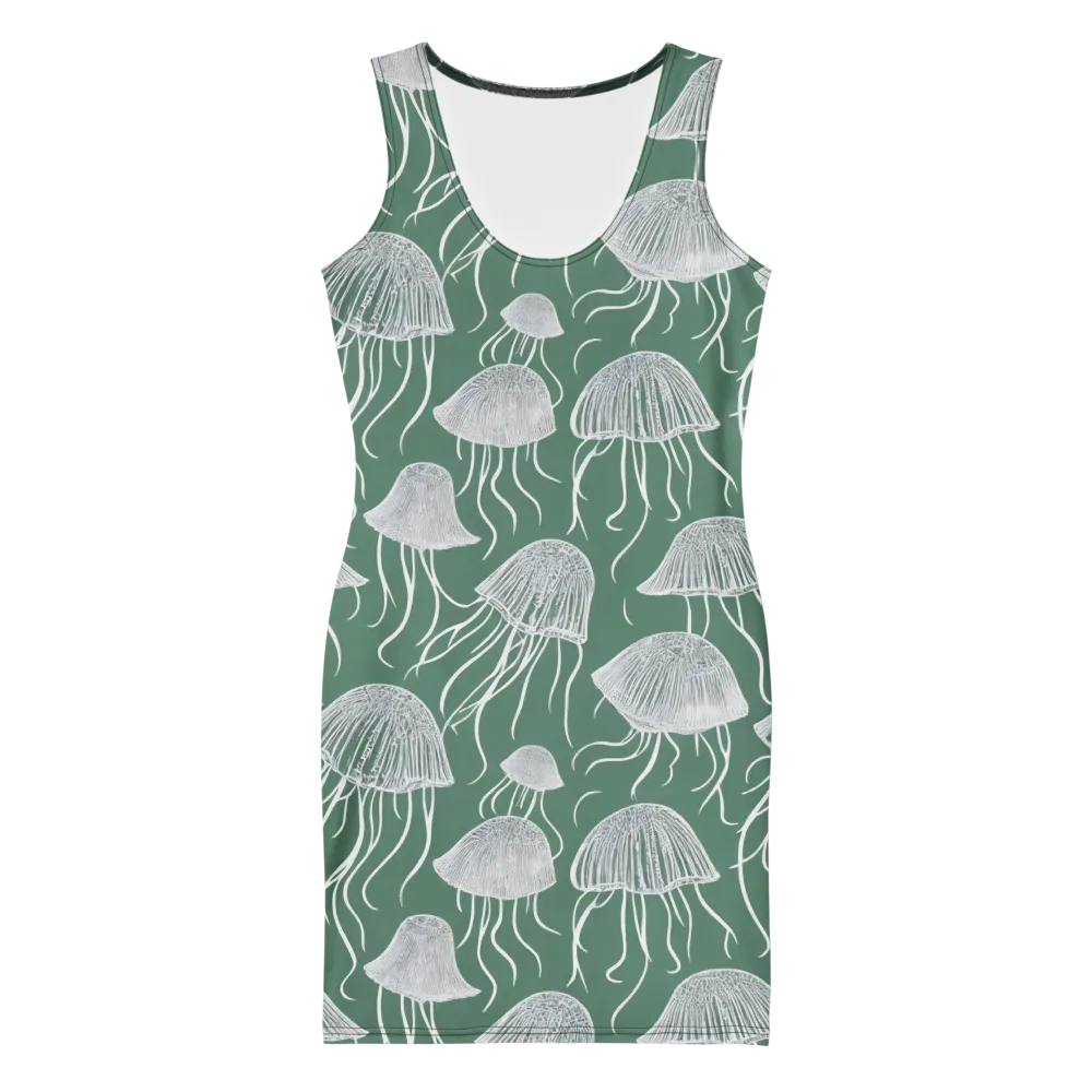 Seafoam Drift on Bodycon Dress — Front