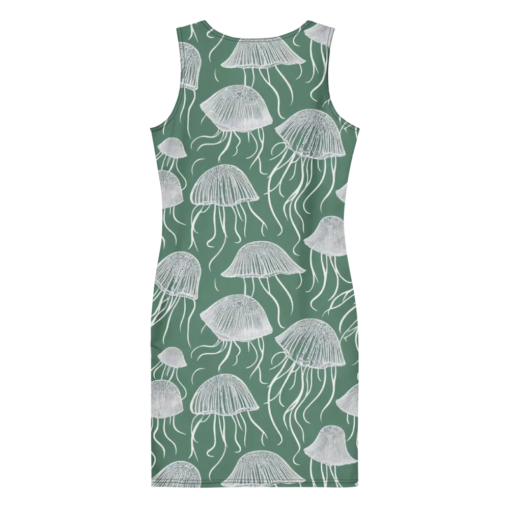 Seafoam Drift on Bodycon Dress — Back