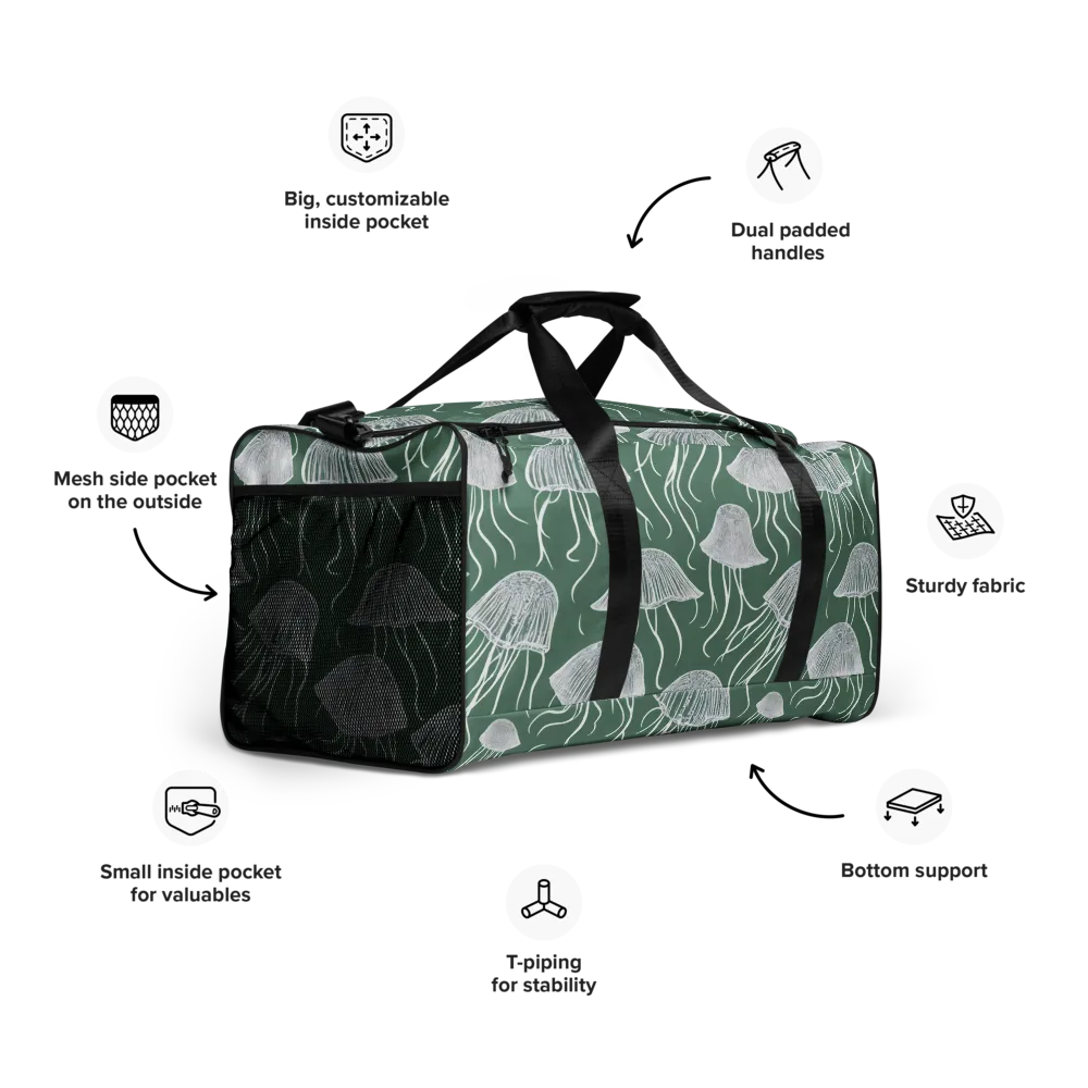 Seafoam Drift on Duffle Bag — Right Front