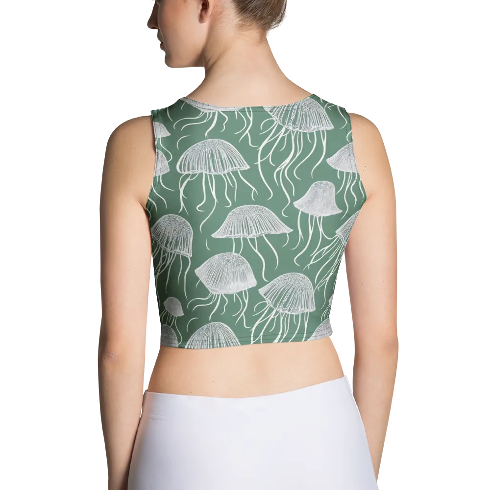 Seafoam Drift on Crop Top — Back