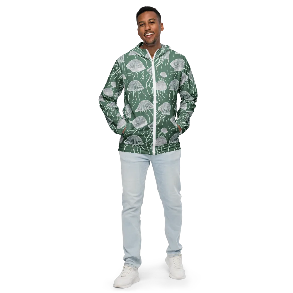 Seafoam Drift on Men's Windbreaker — Front
