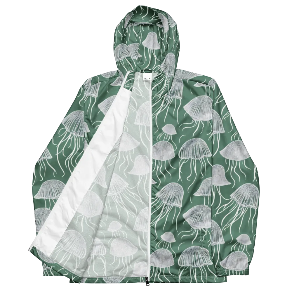 Seafoam Drift on Men's Windbreaker — Front