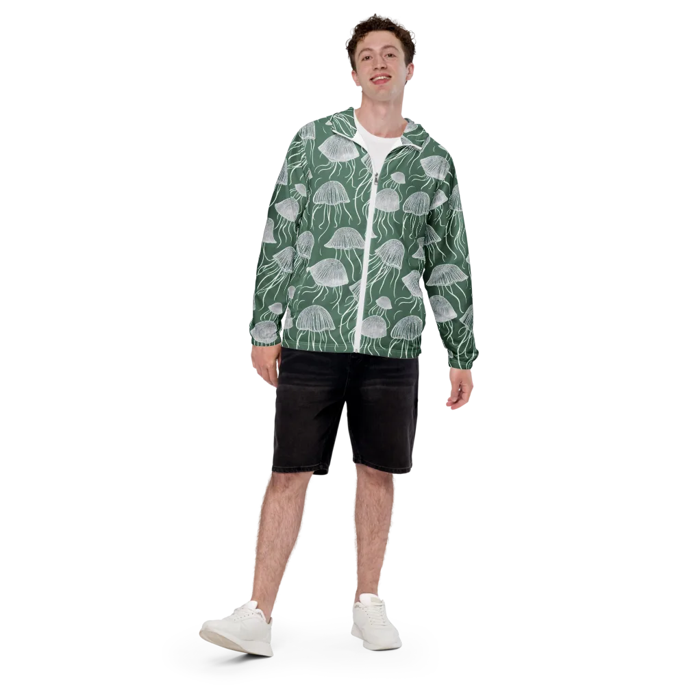 Seafoam Drift on Men's Windbreaker — Front