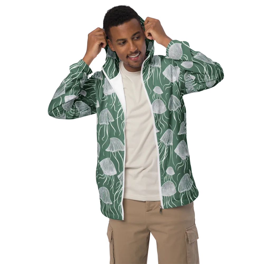 Seafoam Drift on Men's Windbreaker — Front
