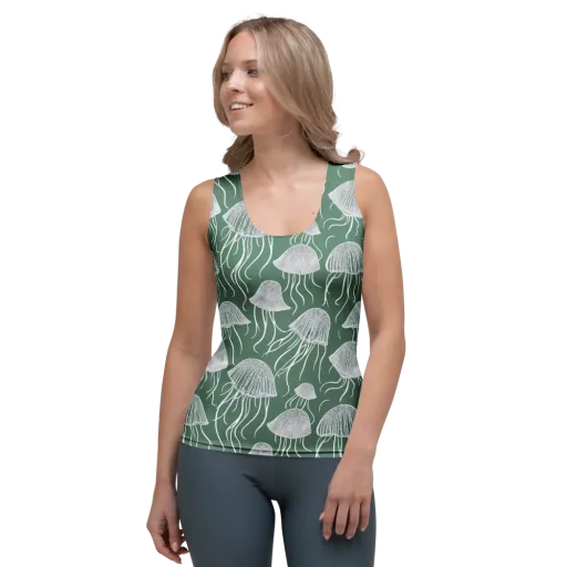 Seafoam Drift on a Women's Tank Top