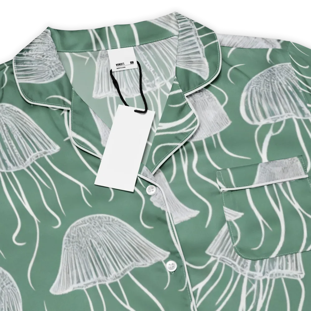 Seafoam Drift on Women's Short Sleeve Pajama Top — Product details