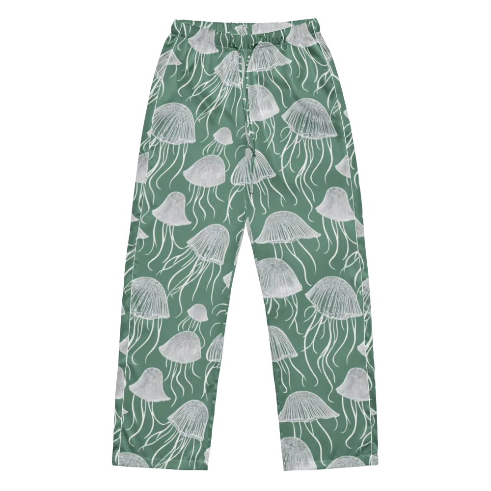 Seafoam Drift on Women's Pajama Pants — Front