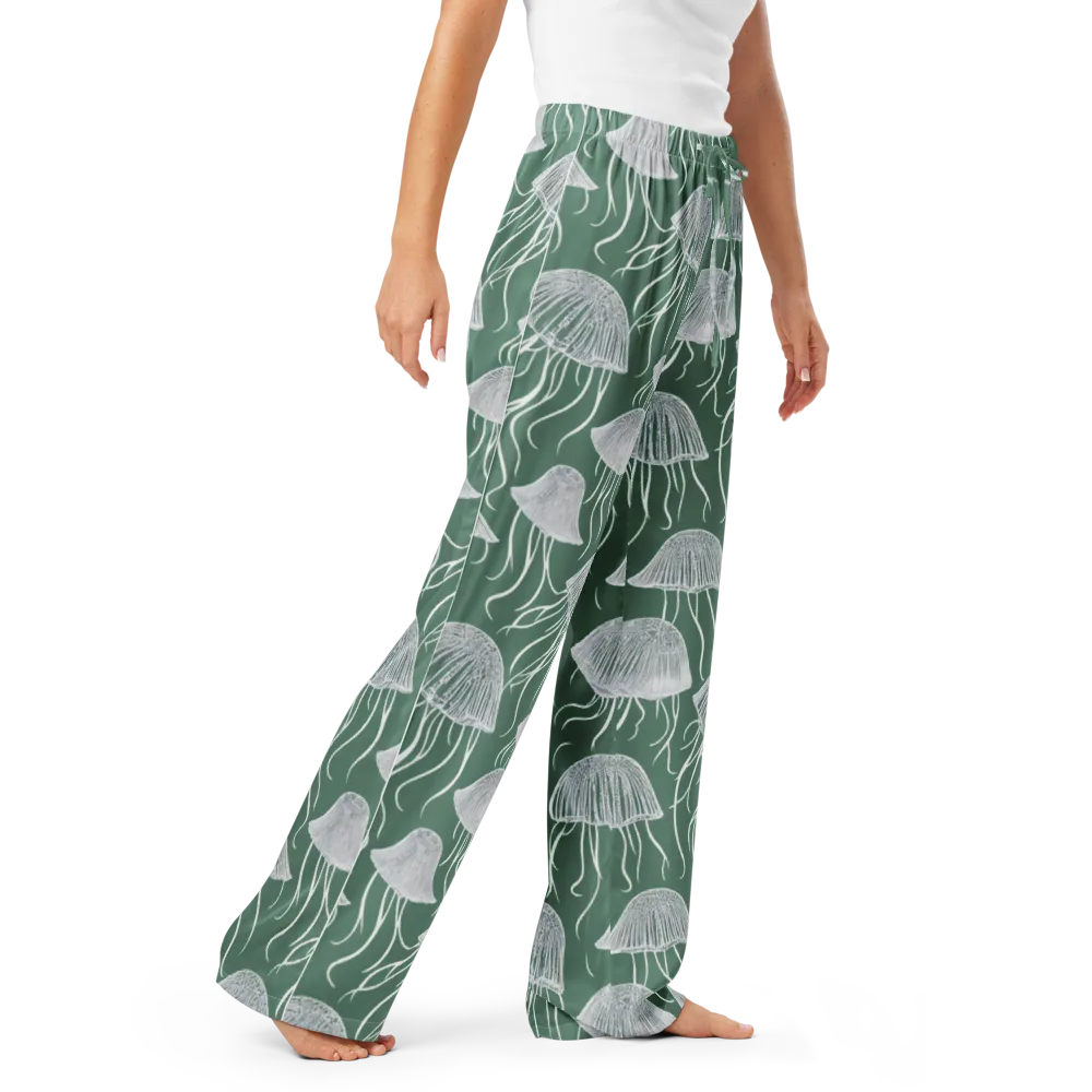 Seafoam Drift on Women's Pajama Pants — Right Front