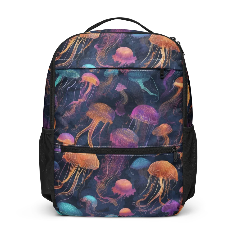 Neon Jelly Garden on Utility Backpack — Front