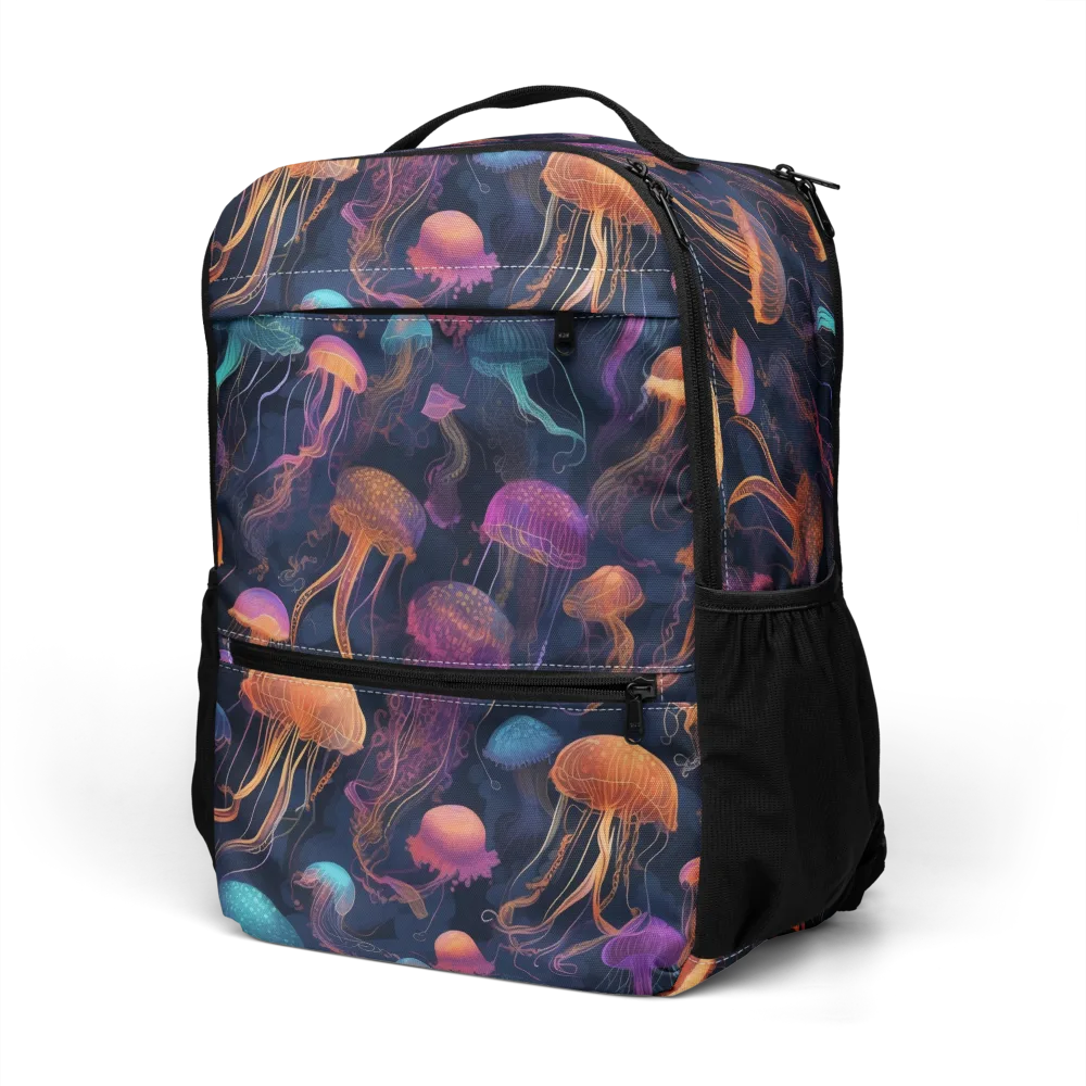 Neon Jelly Garden on Utility Backpack — Left Front
