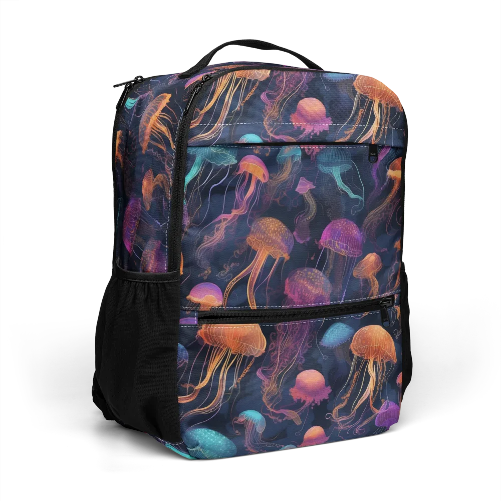 Neon Jelly Garden on Utility Backpack — Right Front