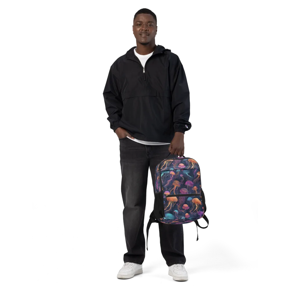 Neon Jelly Garden on Utility Backpack — Front