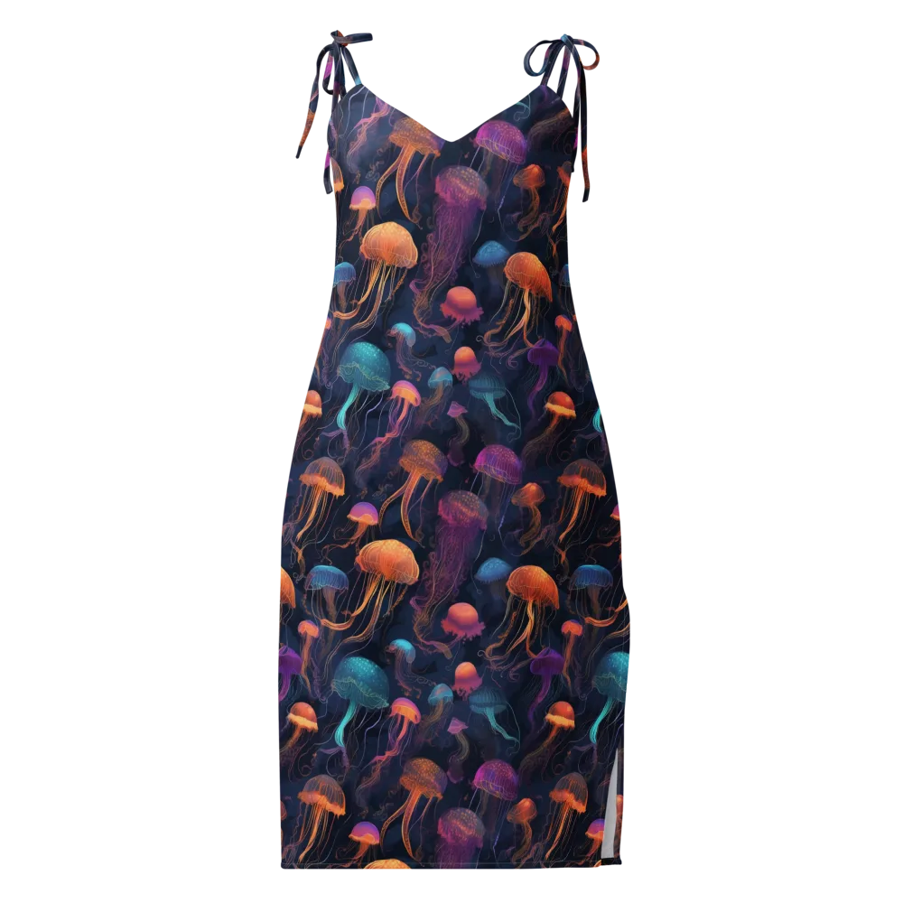 Neon Jelly Garden on Slip Dress — Front