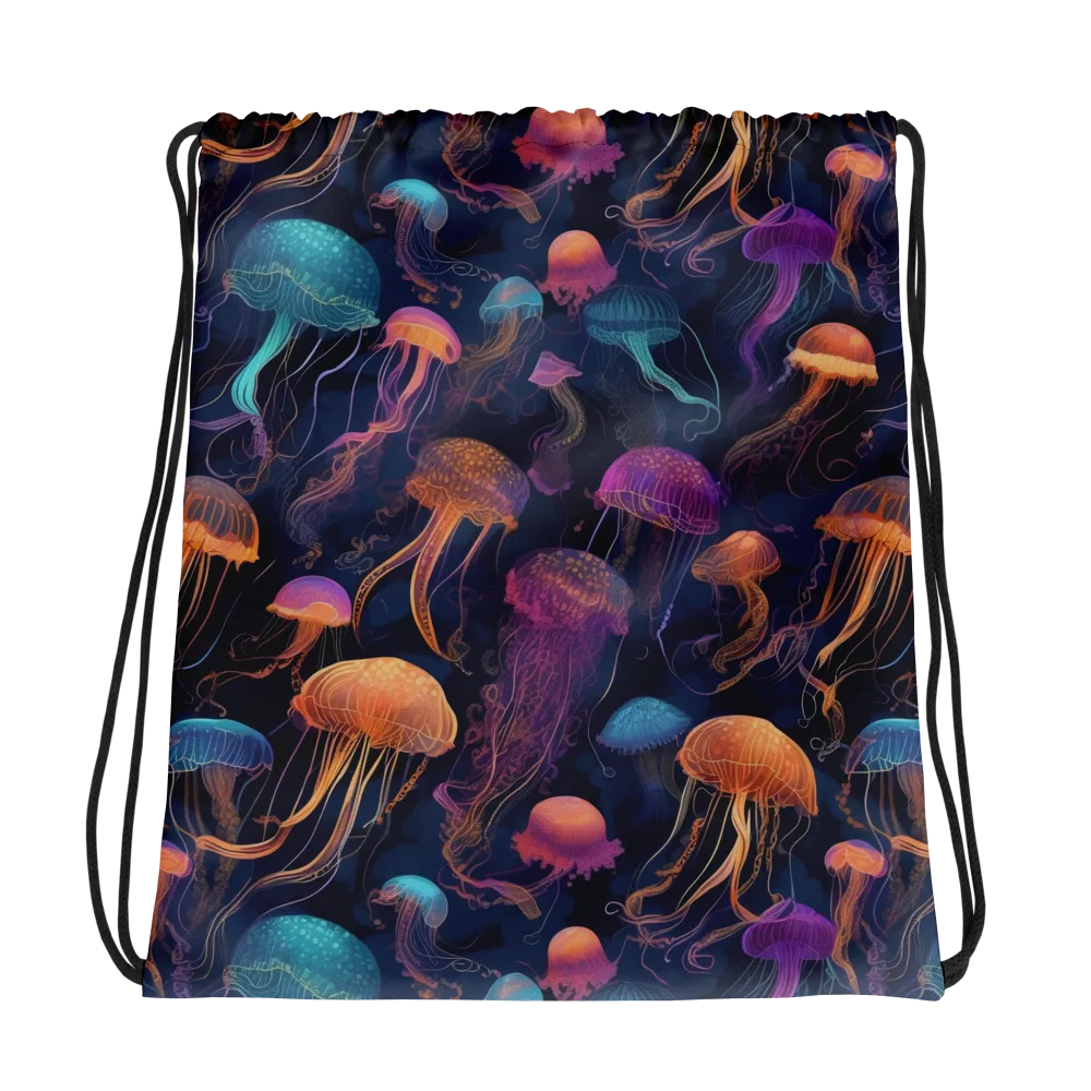 Neon Jelly Garden on Drawstring Bag — Photo
