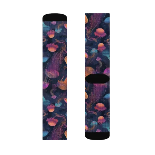Neon Jelly Garden on a Socks