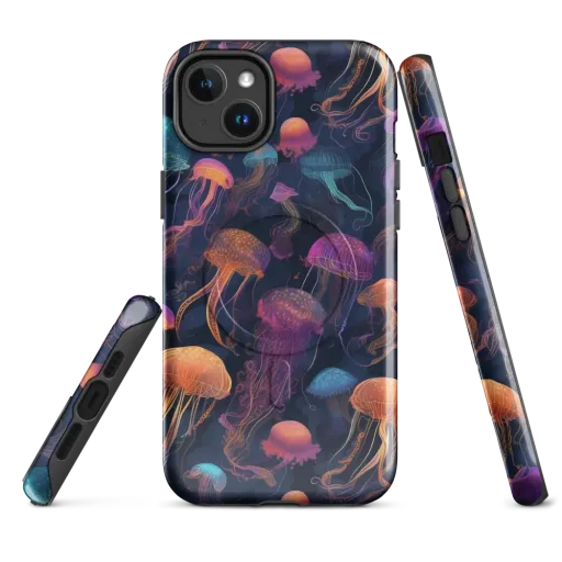 Neon Jelly Garden on a MagSafe Tough Case for iPhone®