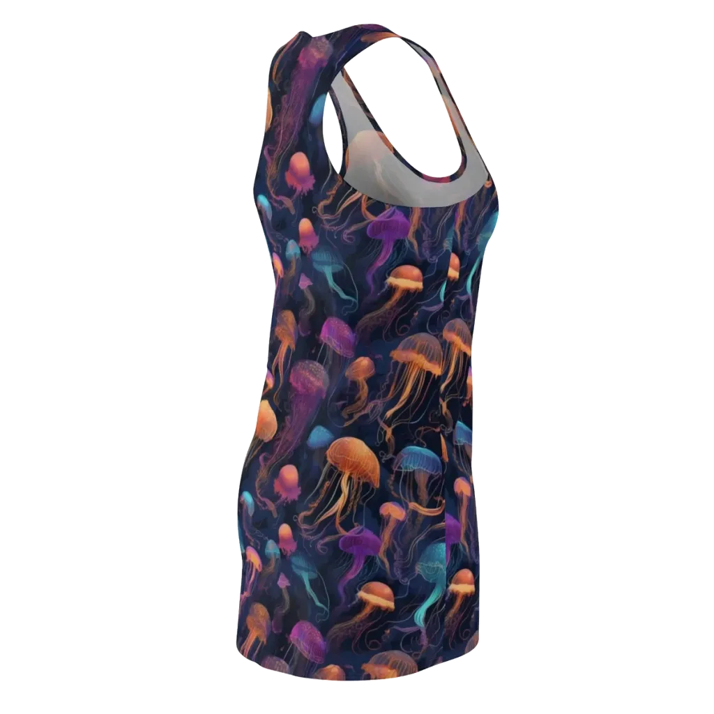 Neon Jelly Garden on Racerback Dress — Back Side