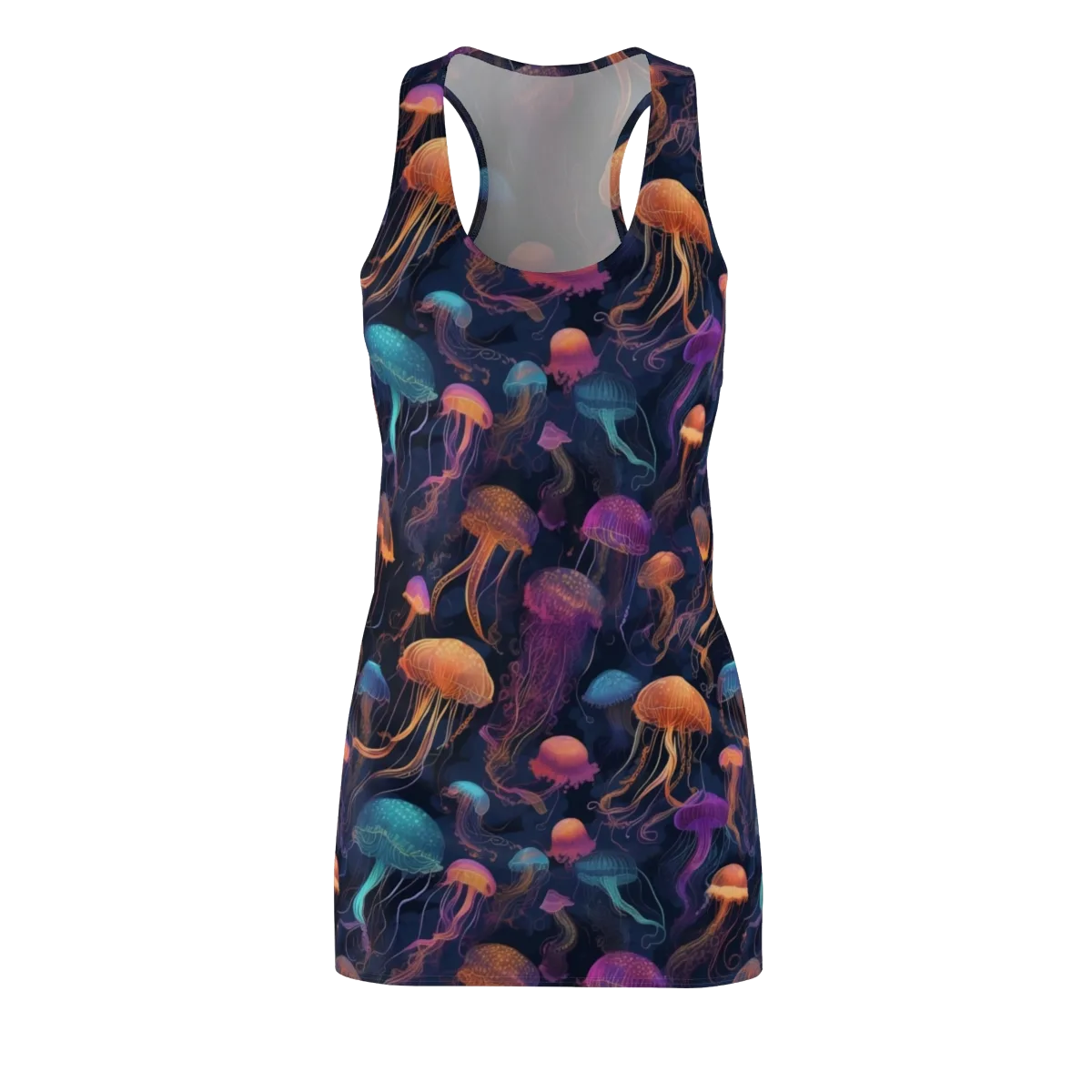 Neon Jelly Garden on Racerback Dress — Front
