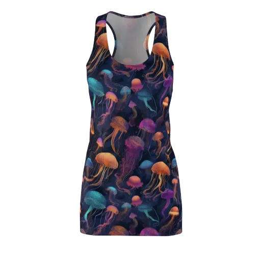 Neon Jelly Garden on a Racerback Dress